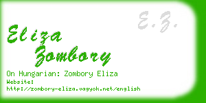 eliza zombory business card